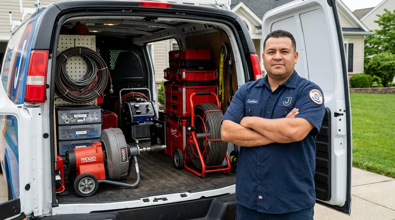 Professional drain cleaning equipment and Johns Plumbing LLC plumber in Canyon